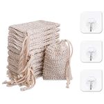 15 Pack Soap Saver Exfoliating Natural Sisal Soap Bag Pouch BONUS 3 Wall Hooks