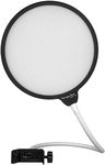 Dragonpad USA 6" Microphone Studio Pop Filter with Clamp - Black/White