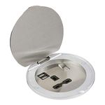 Knightsbridge SKR003A Recessed 1G Switched 13A Socket with USB, Stainless Steel, 0.6 cm*12.0 cm*8.5 cm