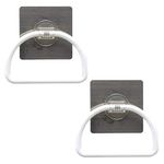 HOKIPO Plastic Self Adhesive Napkin Towel Holder - 2 Pieces