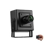 REVODATA HD 5MP POE Starlight IP Camera Mini 4mm Lens,Small Full Color Night Security Camera Indoor,P2P CCTV Video IP POE Camera H.265 Motion Detection (I706-P-FC-HS Black)