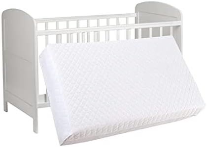 Trade Court Baby Travel Cot Mattress – 90 x 50 x 7 cm Toddler Bed, Crib Extra Thick Foam - Fits Most Graco/M&P Cots - Breathable & Anti Allergenic Removable Cover Protector Dust Mite Bedding