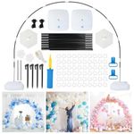 Reusable Balloon Arch Kit,10ft Adjustable Balloon Arch Stand with Water Fillable Base Balloons Pump Fibre Poles For Wedding Graduation Birthday DIY Party Supplies Christmas Decorations