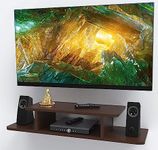 FireBees Sterling Set top Box Stand| Wall Shelf| Wall Mount| Wall Bracket| Wall Rack| Wall Mounted Stand| Wall Holder| TV Unit Wooden (Brown)