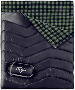 ETGLCOZY Double Sleeping Bag Flannel for Adults, XL Queen Size 2 Person Sleeping Bags for All Seasons Couples Family Camping Hiking Backpacking and Outdoors, Waterproof, Lightweight