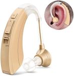 Digital Hearing Amplifier Personal Sound Device for Adults & Seniors, Ear Sound Enhancer, 500 Hours Per Battery Life and Hearing Aid Cleaning Brush Included