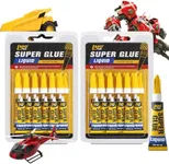 Super Glue 24x3g Liquid CA Glue, Clear Cyanoacrylate Adhesive Single Use for Shoe Sole Repair Ceramic Plastic Model Metal Wood Aquarium Leather Pottery Glass, Food Safe Strong and Instant Bonding