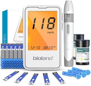 G-425-2 Blood Glucose Monitor Kit, 100 Test Strips, 100 Lancets, 1 Blood Sugar Monitor, 1 Lancing Device, Diabetes Testing Kit No Coding, Glucometer Large Display, Glucose Meter for Home Use