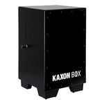 KAXON BOX Rounded corners jet black Adjustable Snare Cajon| (Free Large Hand Shaker) Hand Crafted |Heavy Duty cajon| Lilac wood (H:50 W:30 L:30) - 3 Internal Snares, Deep Bass tone