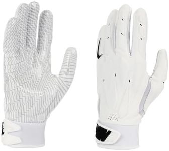 Nike D-Tack 7.0 Lineman Football Gloves (White | White | Black, X-Large)