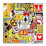 ZJSXINDI Warning Signs Stickers [50