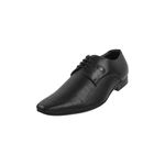 Mochi Men Black Textured Leather Lace-Up Formal Shoes UK/10 EU/44 (19-435)