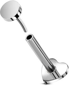 OUFER Body Piercing Labret Piercing Stud 16G Titanium Threadless Helix Lip Bar Jewellery 5/6/8/10/12mm Cartilage Conch Tragus Earrings