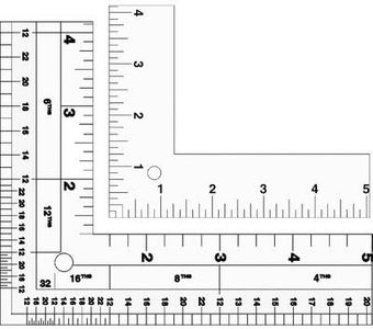 Alvin, Standard L-Square Aluminum Ruler, Durable Multipurpose Ruler for Drawing, Planning, and Design, Drafting and Architecture Tool - 24" x12"