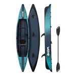 WAVE Navigator Inflatable Kayak | Durable PVC Construction, Comfortable Seats, Quick Inflation & Deflation, Ideal for Rivers & Lakes | 1-3 Person (Navy, 3.0 Model | 1 Person)