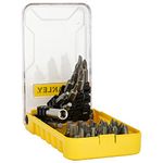 STANLEY STA60525 29-Piece Screwdriver Bit Set with Magnetic Drive Guide Storage Box & Bit Holder Ideal for Wood, Masonry, Plastic & Drywall for Home, DIY & Professional Use, YELLOW & BLACK