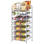 7 Tier Can Rack Organizer, Kitchen Food Storage Rack Organizer, Can Holder Storage Dispenser for Kitchen Cabinet, Countertop, Pantry Organizers, Cupboard