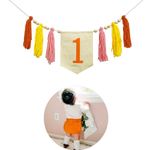 Full Win Shop Pink Princess Style Tutu 1st Birthday High Chair Banner First Birthday Party Supplies