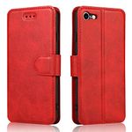 QLTYPRI iPhone 6 iPhone 6S Case Premium PU Leather Simple Wallet Case TPU Bumper [Card Slots] [Kickstand] [Magnetic Closure] Shockproof Flip Cover for Apple iPhone 6 iPhone 6S - Red