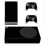 PlayVital Black Custom Vinyl Skins for Xbox Series S, Wrap Decal Cover Stickers for Xbox Series S Console Controller