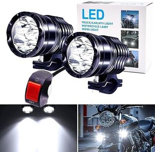 LED Fog Lights Spotlight Work Lights Auxiliary Front Light 40W CREE 12V 24V 4-LEDs Hi/Lo Strobe Flashing Waterproof for Motorcycle Truck Off-Road 4X4 ATV Tractor with Switch (Pack of 2)