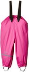 CareTec Girls Overall - Pu W. Fleece Rain Trousers, Real Pink (546), 4 Years UK
