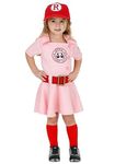 A League of Their Own Toddler Dottie Baseball Costume 18 MO Light Pink