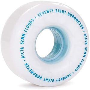 RICTA 56mm Clouds White 78a Skateboard Wheels - White