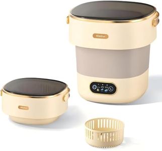 Neliangia Foldable Washing Machine 17L, Mini Portable Washer with Spin Basket & 3 Timer Modes, 6.2lbs Laundry Machine for Underwear, Baby Clothes & Towels, Ideal for Apartment, Dorm, RV & Travel