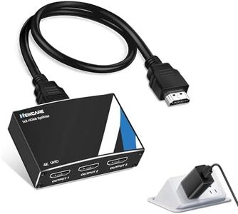 NEWCARE 4K HDMI Splitter 1 in 3 Out 【with 3.9 FT HDMI Cable】, 1×3 HDMI Splitter Support 4Kx2K, 1080P, 3D, HDR, DTS/Doby-TrueHD for Xbox PS5/4 Roku Blu-Ray Player Apple TV,NOT Support Extend Mode