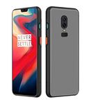 Pikkme OnePlus 6 Back Cover | Hybrid Smoked Back | Full Camera Protection | Raised Edges | Super Soft-Touch | Bumper Case for OnePlus 6 (Thermoplastic Polyurethane, Black)