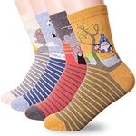 Zabrina 4 Pairs Japan Animation Totoro Series Women's Socks