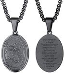 Saint Michael Medal Necklace Dog Tag Chain Religious Protection Gift