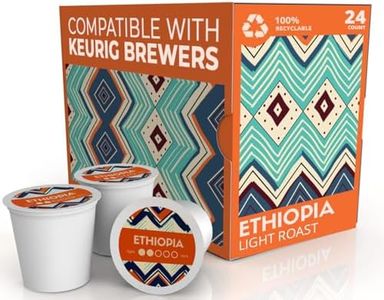 Atlas Coffee Club Coffee Pods – Light Roast, Single-Origin Ethiopia, 24 Count – Compatible with Keurig K-Cup Brewers – 100% Recyclable, Premium Arabica Coffee