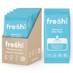 FreshWipes Antibacterial Body Wet Wipes For Adults 5 Pack (60 Wipes) - Coconut Breeze - Extra Large Biodegradable - Dermatologically Tested & Suitable for the Elderly or Disabled - Great for Camping