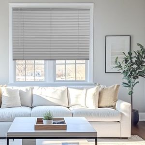 CHICOLOGY Blinds for Windows, Mini Blinds, Window Blinds, Door Blinds, Blinds & Shades, Camper Blinds, Mini Blinds for Windows, Horizontal Window Blinds, Gloss Gray, 16" W X 60" H