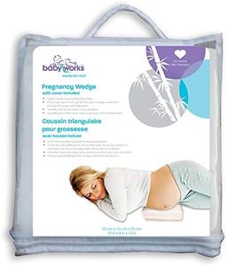Baby Works - Pregnancy Wedge Pillow, Maternity Support for Belly, Back and Knees, Pregnancy Body Pillow - 31.7 x x 25.4 x 10.4 cm, Cream, 1 Count (Pack of 1)