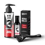 Beardo Don Growth Kit- Beard Growth Oil, Beard Wash & Derma Roller 0.5mm | Beard Care Kit for Men | Boosts Beard Growth | For Patchy Beard | Beard Growth KIt for Men - Set of 3