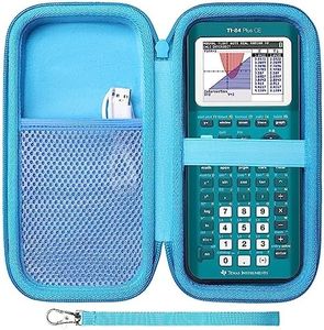 LTGEM EVA Hard Case Compatible with Texas Instruments TI-84 Plus CE/TI-84 Plus/TI-Nspire CX II CAS/TI-Nspire CX II/TI-83 Plus/TI-89 Titanium/TI-85 / TI-90 Color Graphing Calculator, Wathet