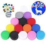 50Pcs Plastic Bottle Caps Bottle Tops Colorful DIY Bottle Cover Bottle Lids Craft Bottle Stickers Decorative DIY Pendants for Children Kids Kindergarten Craft Projects Scrapbooks