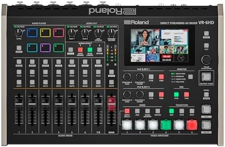 Roland VR-6HD | Ultra-compact Audio/Video Mixer with Direct Streaming Encoders | Ideal for Livestreaming | Extensive A/V Connectivity | 4.3” Touch Screen Multi-Viewer Display | Advanced Editing Tools