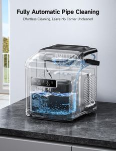 HiCOZY Countertop Ice Maker – Portable, Self-Cleaning, 12kg/24hr, Black