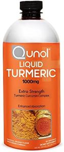 Qunol Liquid Turmeric Curcumin with Black Pepper, Turmeric Supplement 1000mg, Extra Strength, Joint Health, 60 Servings, 30.4 fl oz