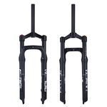 BOLANY Snow Bike Front Fork for A Bicycle 26inch Aluminum Alloy Air Gas Fat Fork Bike for 4.0" Tire Bicycle Accessories