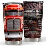 SANDJEST Trucker Gifts for Truck Driver Trucker Tumbler 20oz Stainless Steel Insulated Tumblers Coffee Travel Mug Cup Truckers Appreciation Gift for Men Dad