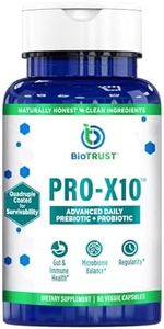 BioTrust Pro-X10 2.0 Probiotic Supplement - Probiotics for Digestive Health with Prebiotics - Immune System Support and GI Health - Free from Gluten, Soy and Dairy, Non GMO - 60 Capsules