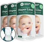 Naturally Nature Disposable Cloth Diaper Liners, Unscented, Fragrance-Free, Chlorine Free Diaper Inserts - 400 Count - (4 Rolls, 100 Sheets per Roll)