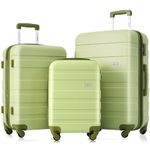 Merax 3 Piece Expandable Abs Hardshell Luggage Sets Spinner Wheel Suitcase TSA Lock Suit Case, Light Green, 20/24/28 Inch, 3 Pcs Expandable Abs Hardshell Luggage Sets Spinner Wheel Suitcase Set Tsa Lock Suit Case