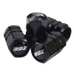 (Set of 4) 392 Slash Metal Auto Tire Valve Stem Cap Cover Trim with Resin Emblem for Dodge Charger Challenger SRT Hornet R/T Dart Durango Journey Magnum Nitro Caliber Avenger