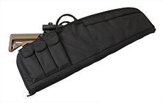 Uncle Mike's Law Enforcement 43-Inch Tactical Rifle Case with Five Magazine Pouches (Large, Black)